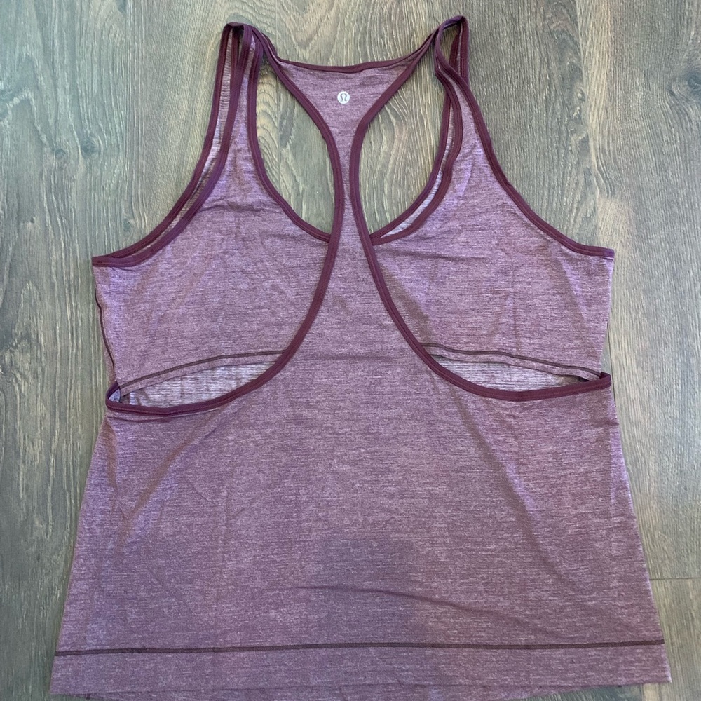 Lululemon Run the Day Tank Dark Adobe